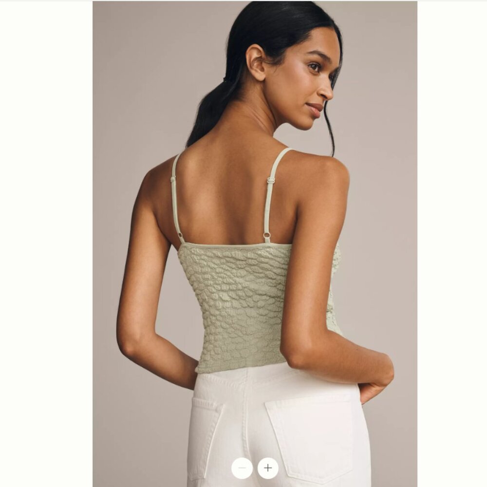 By Anthropologie Popcorn Cut-Out Cami XXS NWT - Picture 6 of 6
